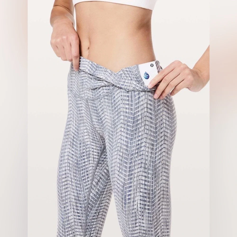Lululemon Wunder Under High-Rise 7/8 Tight Jacquard Battleship Silver Spoon 6